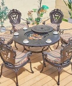 Bàn Nhôm Đúc 120 Họa Tiết Tân Cổ Điển