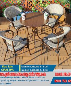 Bàn ghế sân vườn ngoài trời Việt Anh VA 40
