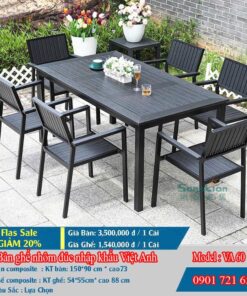 Bàn ghế sân vườn ngoài trời Việt Anh VA 60