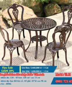 Bàn ghế nhôm đúc Việt Anh VA 31