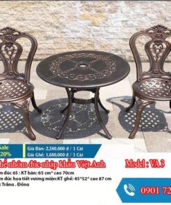 Bàn ghế nhôm đúc Nhập khẩu Việt Anh VA 3